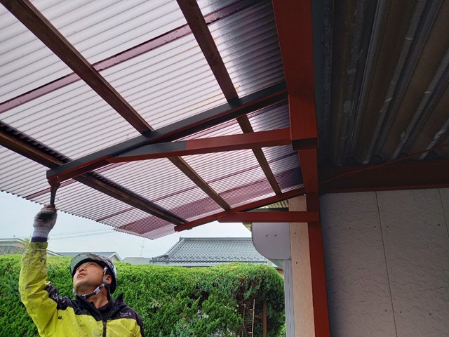 小美玉市　鉄骨車庫塗装工事